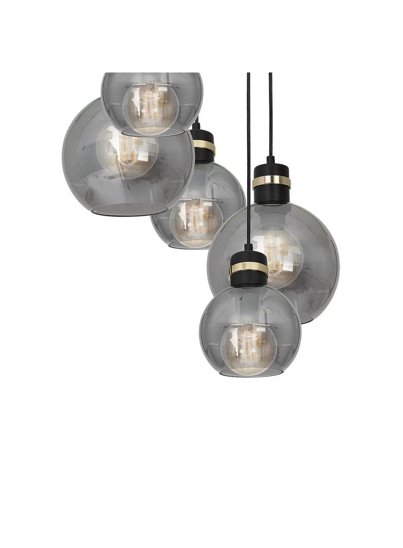 MILAGRO Lampa wisząca OMEGA BLACK/GOLD 5xE27  Koło