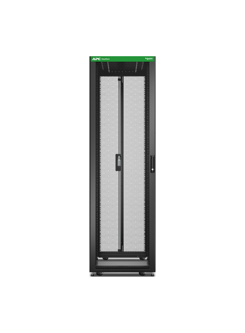 Szafa Easy Rack 600mm/48U/1200mm, z dachem, kółkami, nóżkami i 4 wspornikami, bez paneli bocznych, p