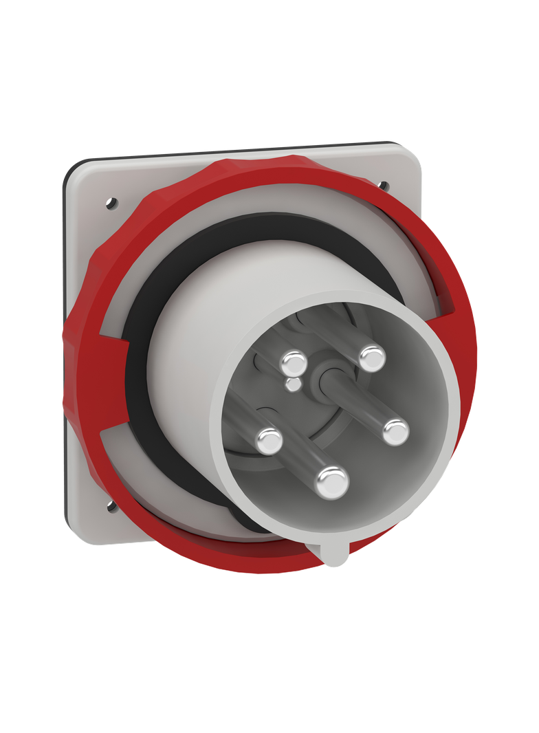 Wtyczka PratiKa prosta 63A - 3P+N+E - 380..415 V AC - IP67 - panel