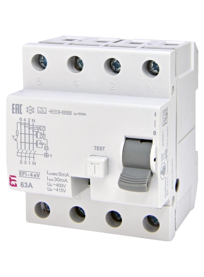 EFI-4 A eV 63/0.03 Wyłącznik różnicowoprądowy do stacji ładowania samochodów