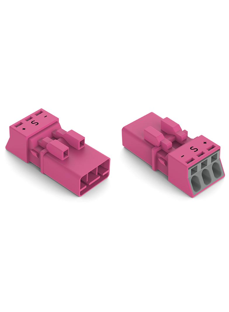 WINSTA MINI wtyk 3-bieg. różowy