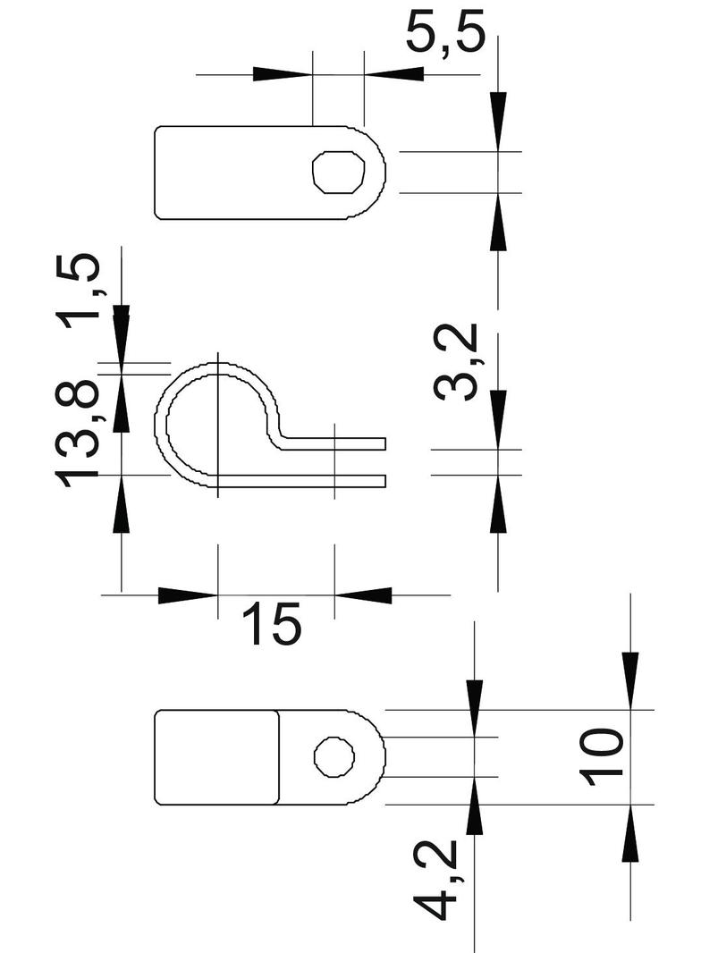 255, OBEJMY MOCUJĄCE 14MM POLYAMID
