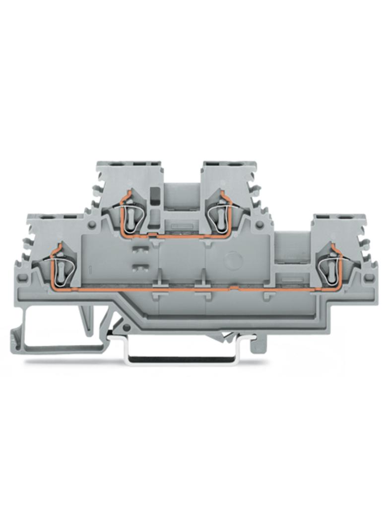 Złączka szynowa 2‑piętrowa 1,5mm2 szara 279‑501 WAGO