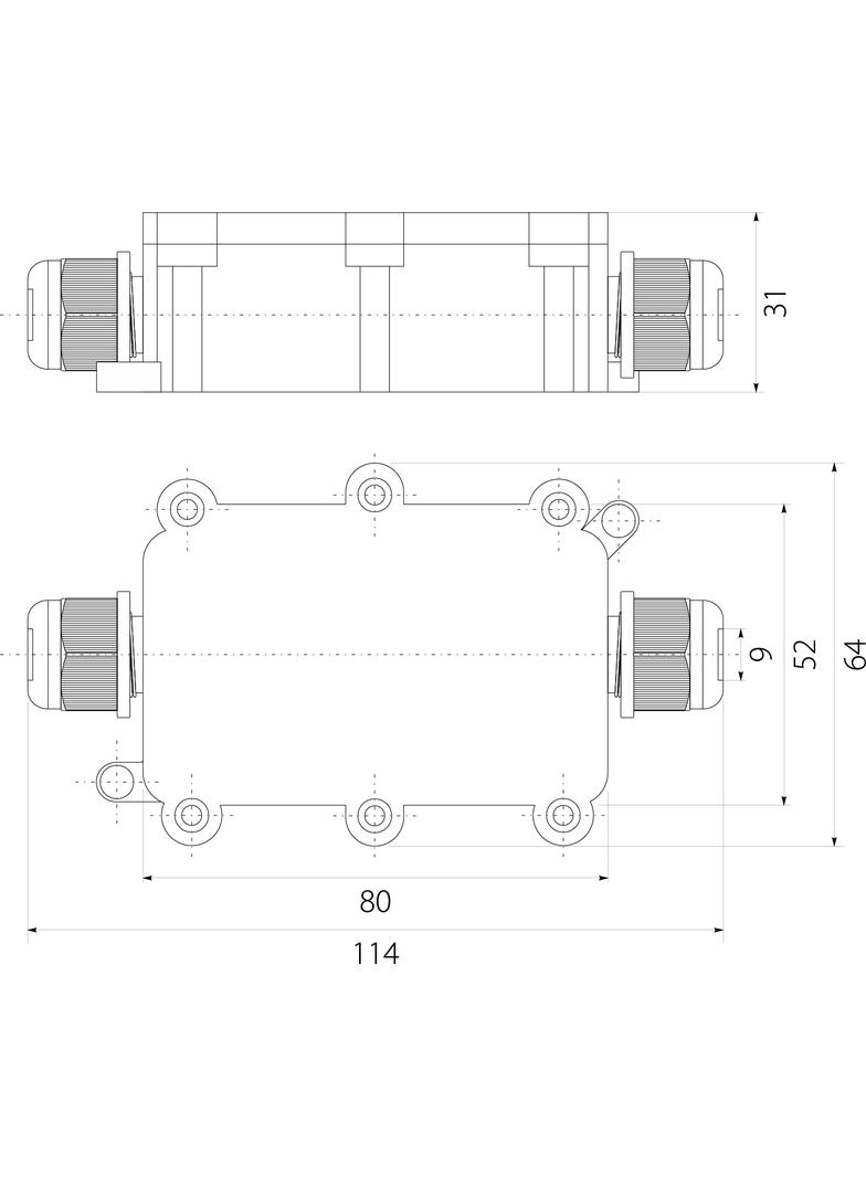 PI2P puszka IP68 PG9-2P 63.2 OPATÓWEK