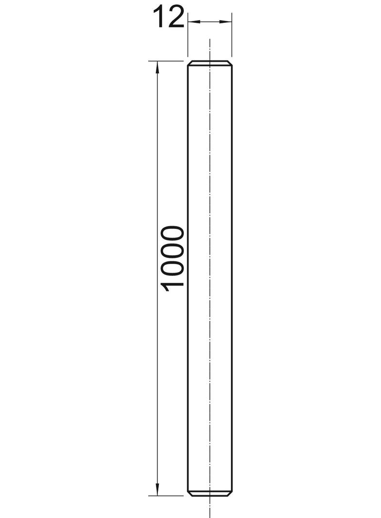2078, PRĘT GWINTOWANY M12 1M OC.GAL.