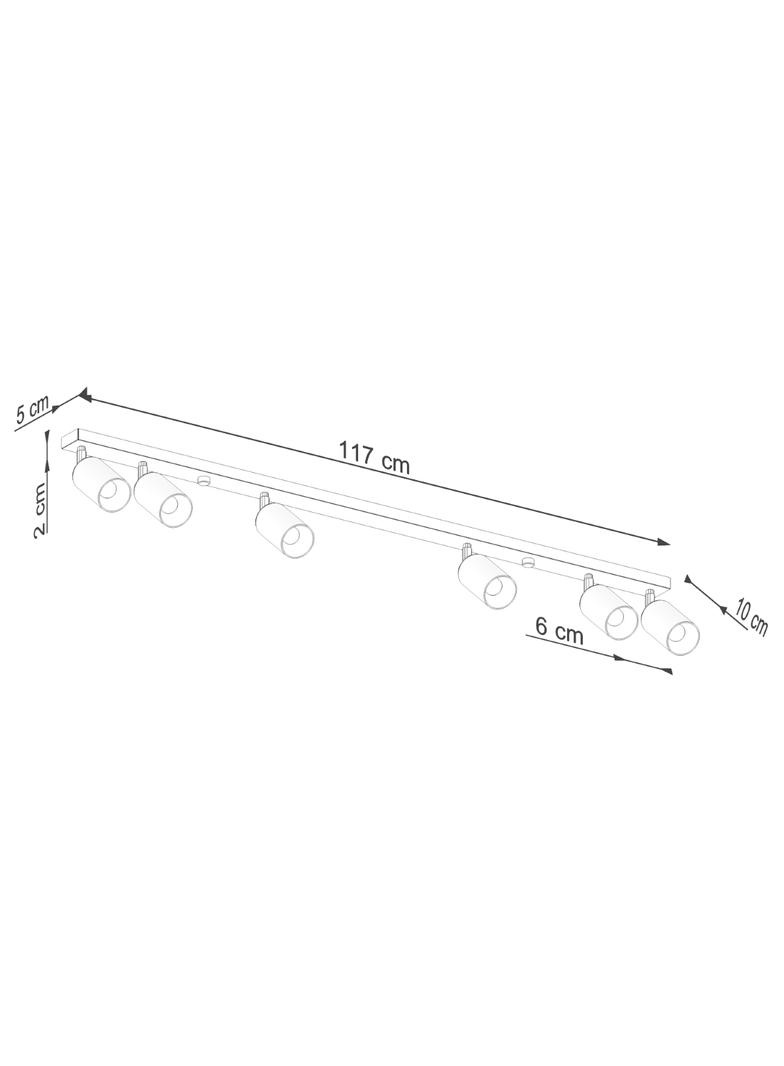 Plafon WINX 6L czarny/miedź