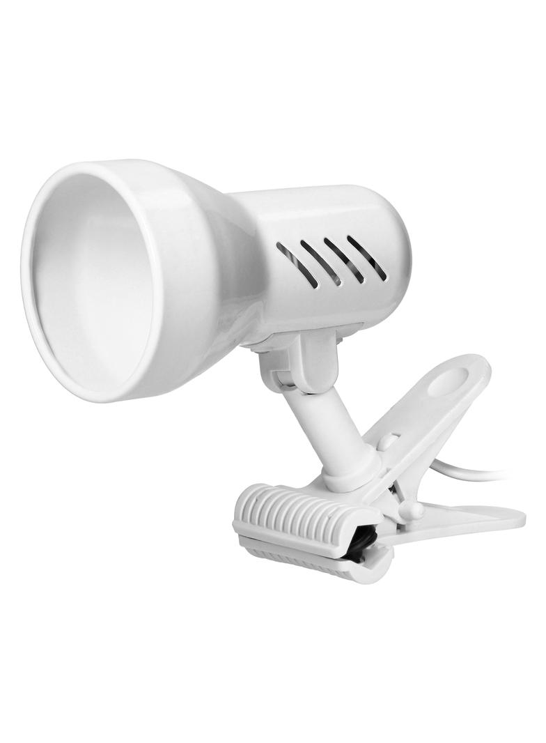 Dalla lampa biurkowa z klipsem 40W E27 stal + tworzywo biała DL-10/W ORNO