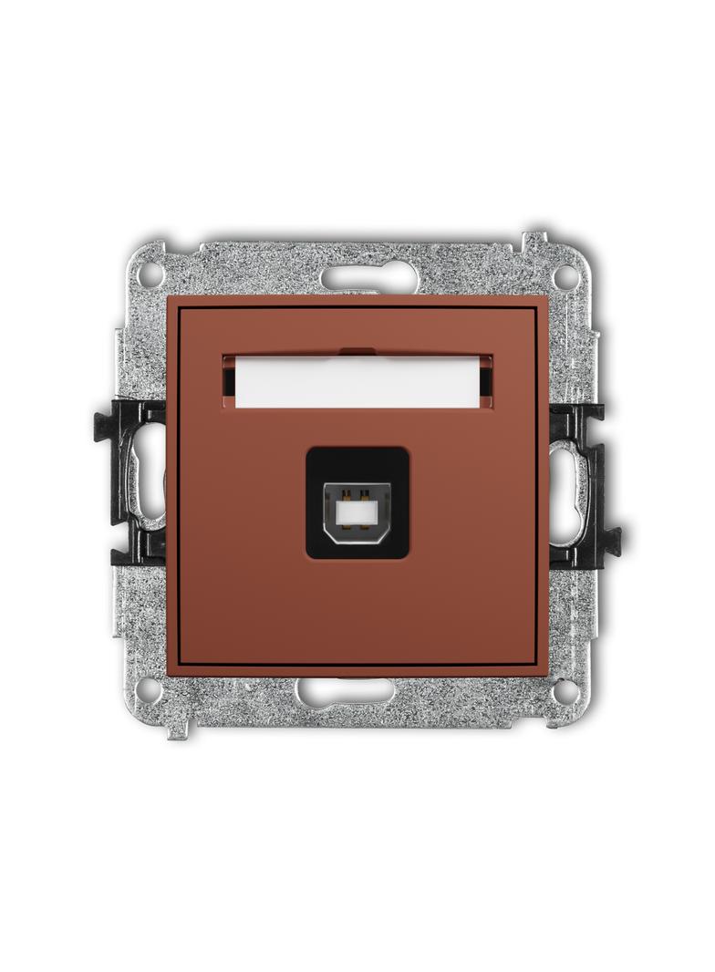 ICON Gniazdo pojedyncze USB typ A-B 2.0 terakota 63IGUSB-3 KARLIK