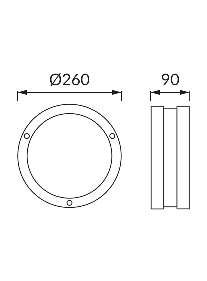 Oprawa hermetyczna SOLINA LED C 7,5W BLACK 4000K