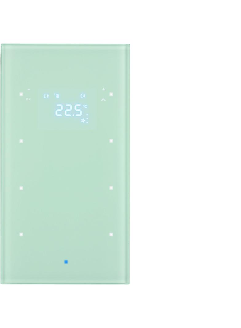 BERKER KNX TS Sensor dotykowy potrójny z regulatorem temperatury szkło białe 75643030 HAGER