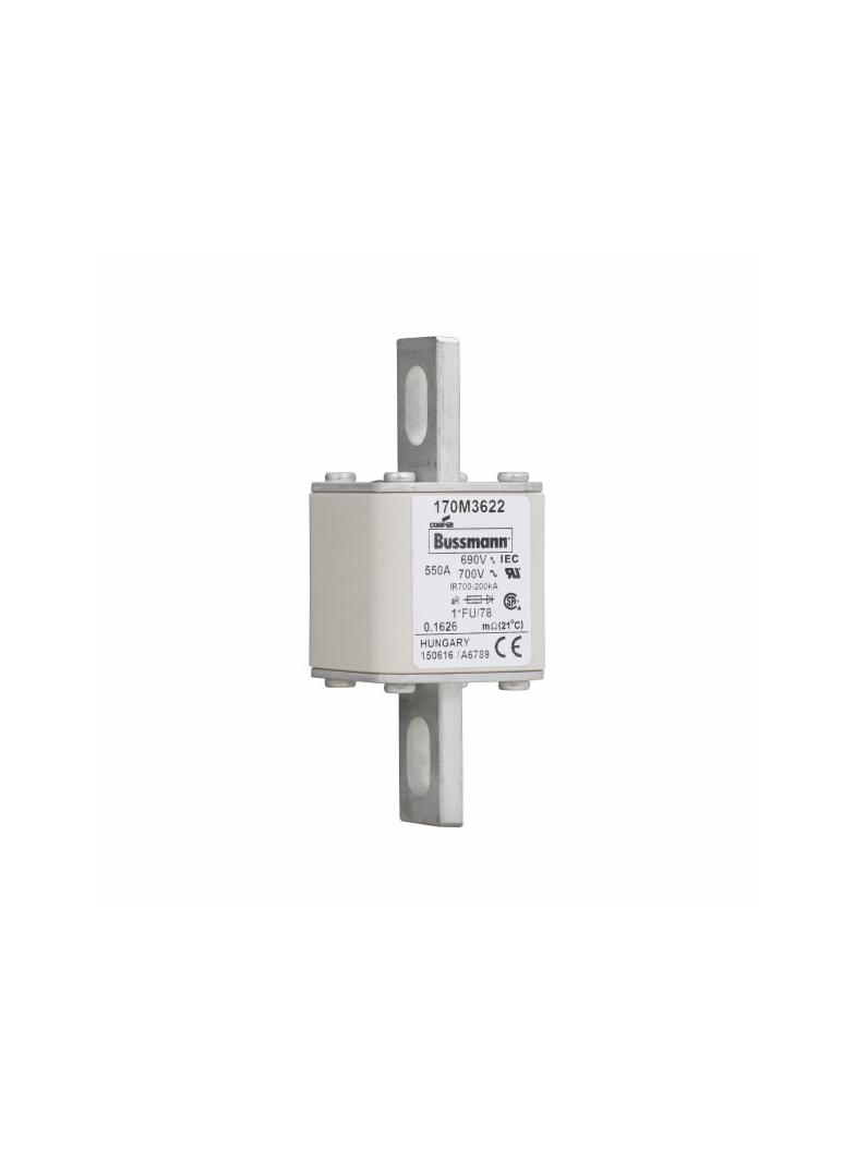 FUSE 550A 690V 1*FU/78 AR UC Wkładka szybka 550A AC 690V rozmiar 1 45x45x110 mm aR, 170M3622 EATON