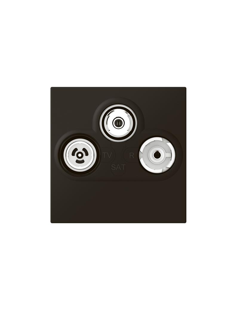 MOSAIC - Gniazdo TV-RD-SAT końcowe 1,5 dB do instalacji typu gwiazda - 2 modułowe - Antracyt, Legran