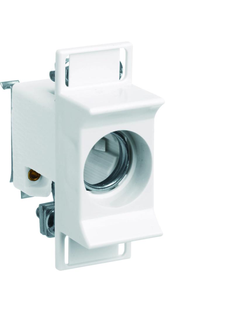 Gniazdo bezp. ceram. D02/1 E18 1P 3268VR 63A 400VAC TS35 zac.jarzmowe 25mm2 LD02K63-1SS HAGER