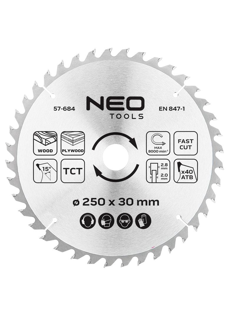 Tarcza do pilarki, widiowa, 250 x 30 mm, 40 zębów