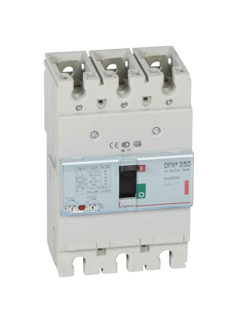 Wyłącznik DPX3 250 3P 200A 36kA 420238 LEGRAND