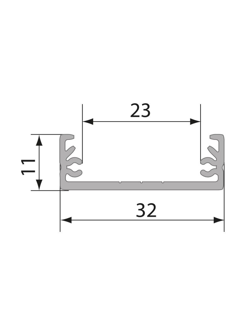Profil Aluminiowy WOJWIDE z osłoną mleczną 1mb