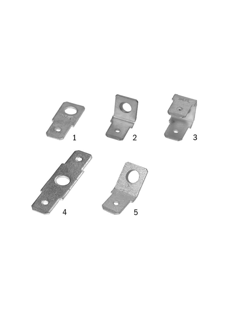 Wtyk płaski kształt 3 mosiądz cyno.