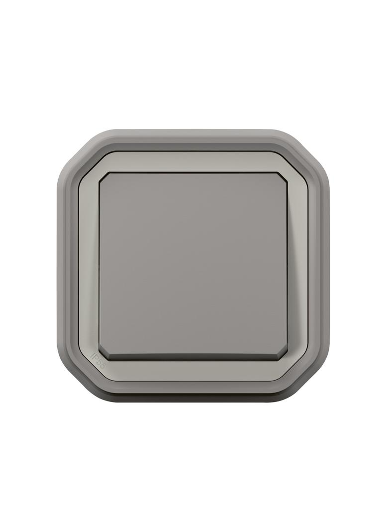 NOWE PLEXO - PRZYCISK JEDNOBIEGUNOWY KOMPLET PODTYNKOWY 10 A - 250 V~ SZARY