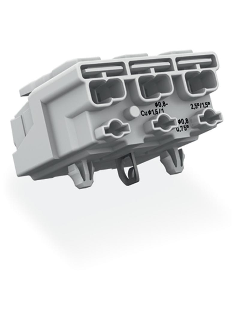 złączka zasilająca 3-biegunowa ze stopkami ze styk. PE