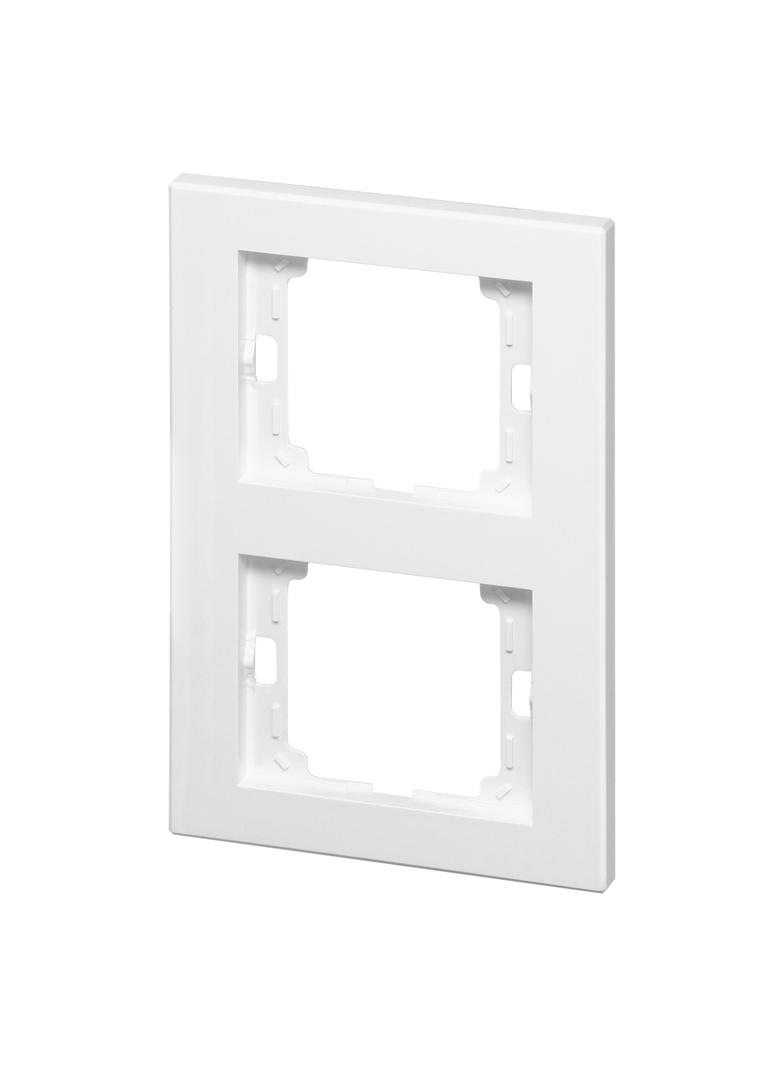 Ramka podwójna pionowa Onyx, Ra-2OP, biały OR-OE-7520/2/V/W ORNO