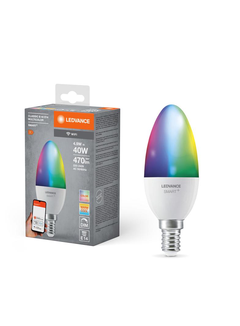 Lampa LED SMARTWIFI B40 4,9W 230V RGBWFRE144X1 LEDV