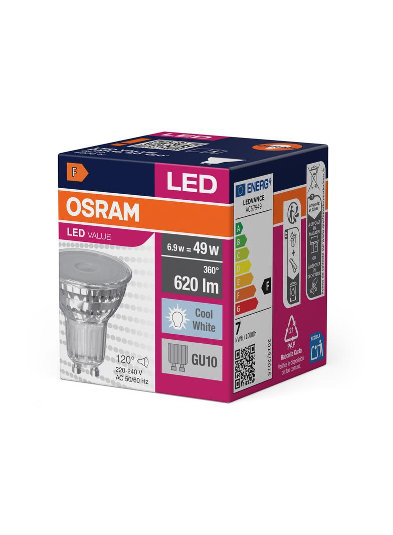 Lampa LED VALUE non-dim PAR16 80 120° 6,9W 840 GU10