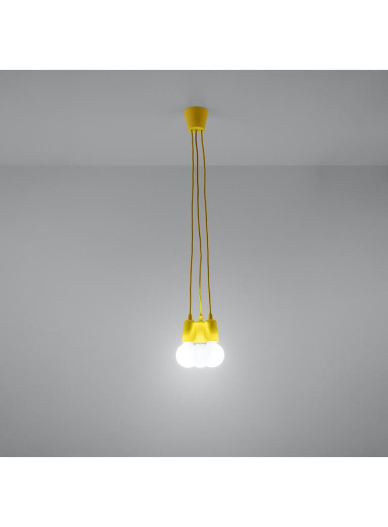 Sollux Lampa wisząca DIEGO 3 żółta SL.0579