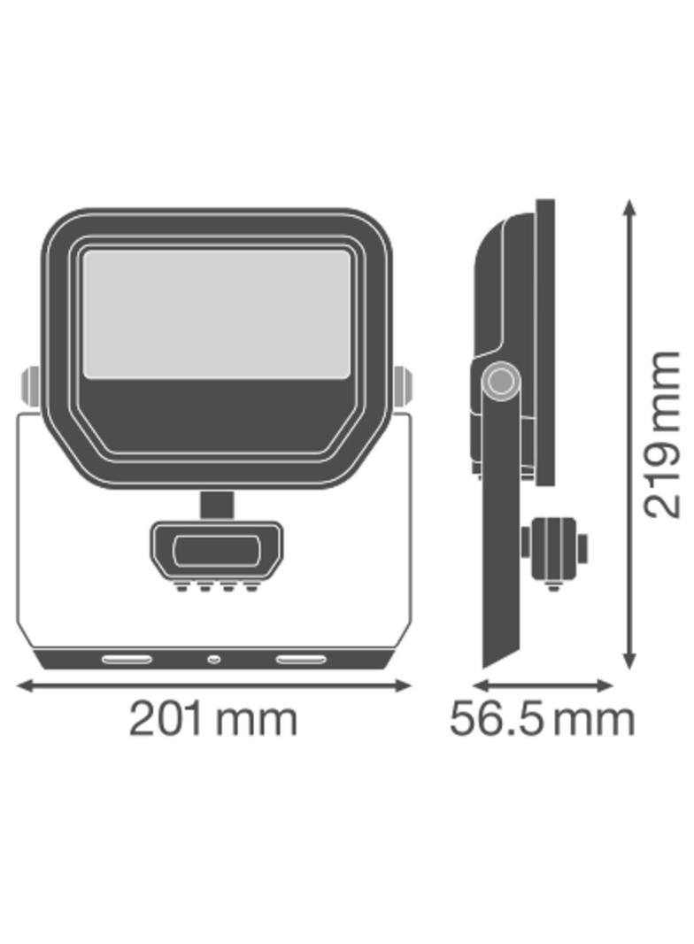 Naświetlacz LED z czujnikiem ruchu FLOODLIGHT sensor PFM G4 27W41W IP65 4000K 145lm/W czarny LEDVANC