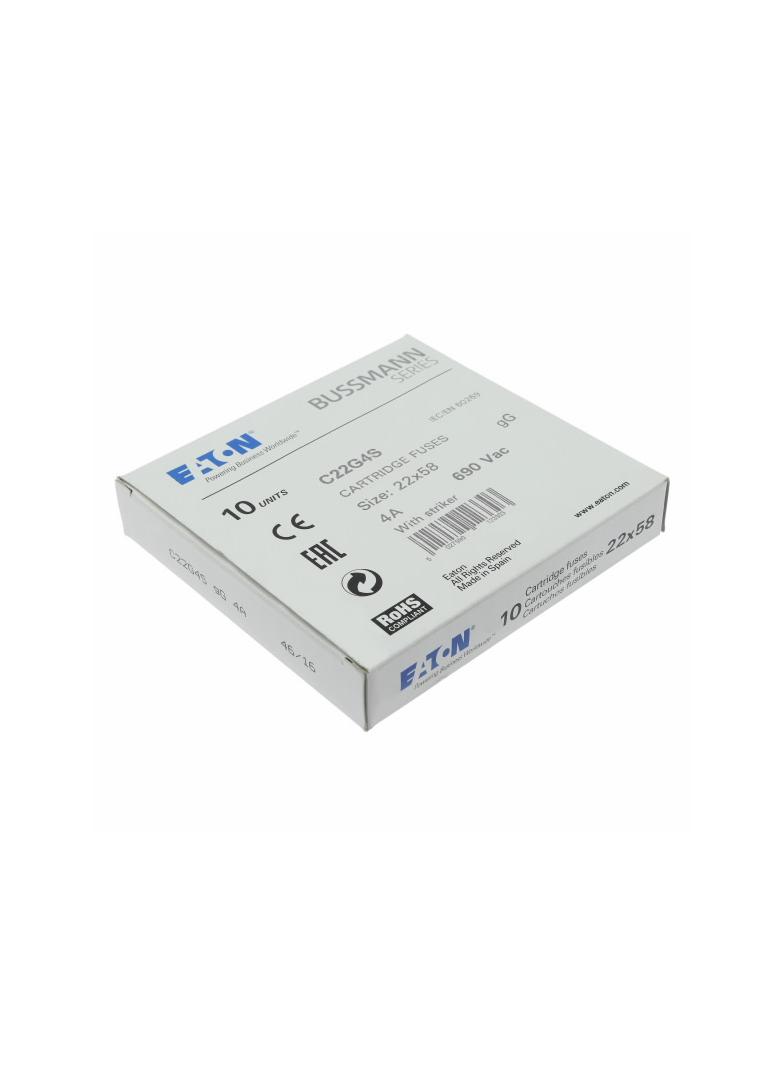 C22G4S Wkładka cylindryczna z wybijakiem 22x58 4A GG 690V AC C22G4S EATON