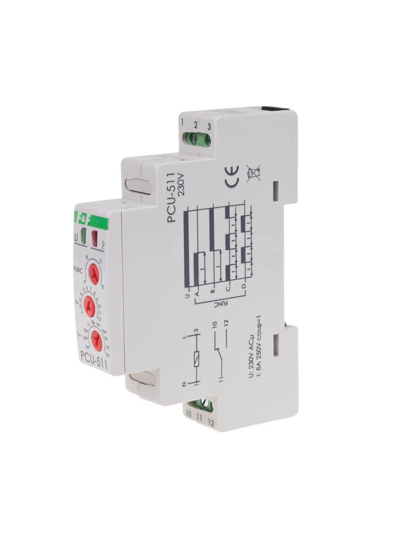 PRZEKAŹNIK CZASOWY WIELOFUNKCYJNY, STYKI:1P , U=230V, I=10A, 1 MODUŁ