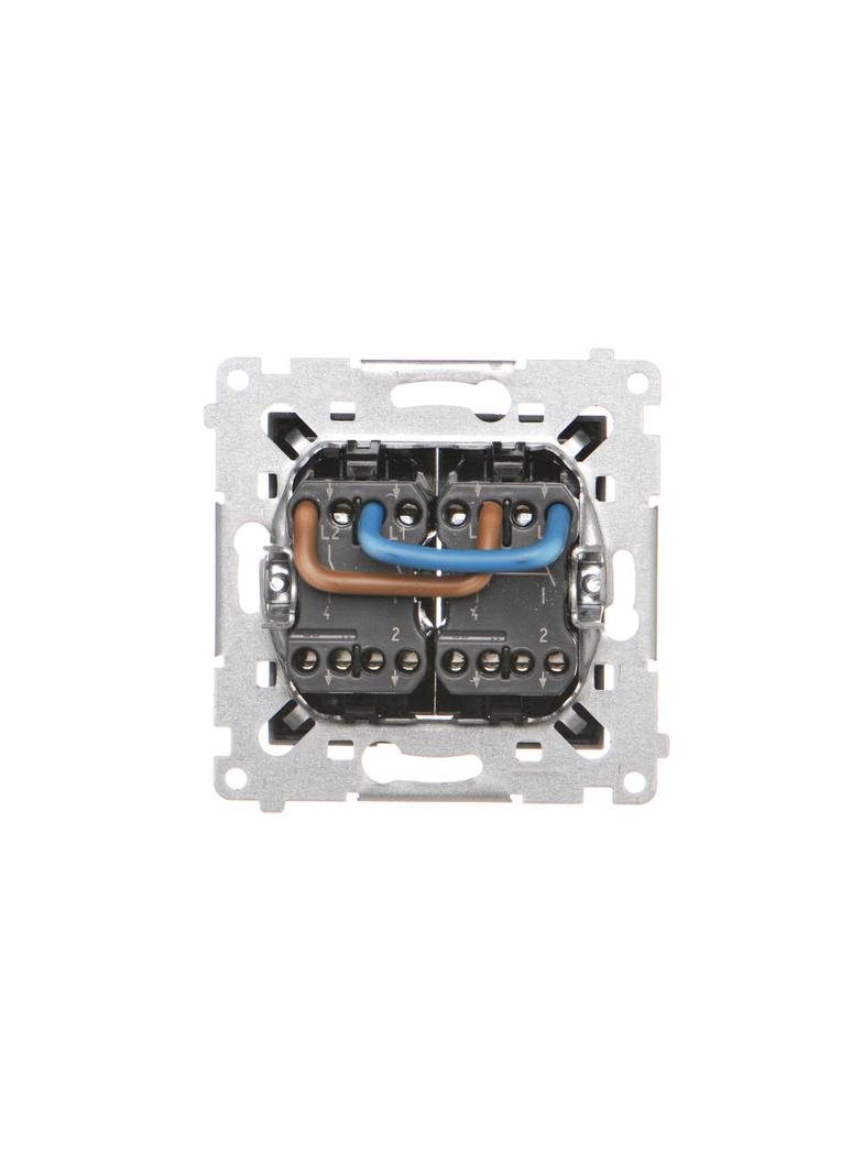 Simon 54 Łącznik dwubiegunowy podwójny 16A 250V zaciski śrubowe antracyt DW22A.01/48 KONTAKT
