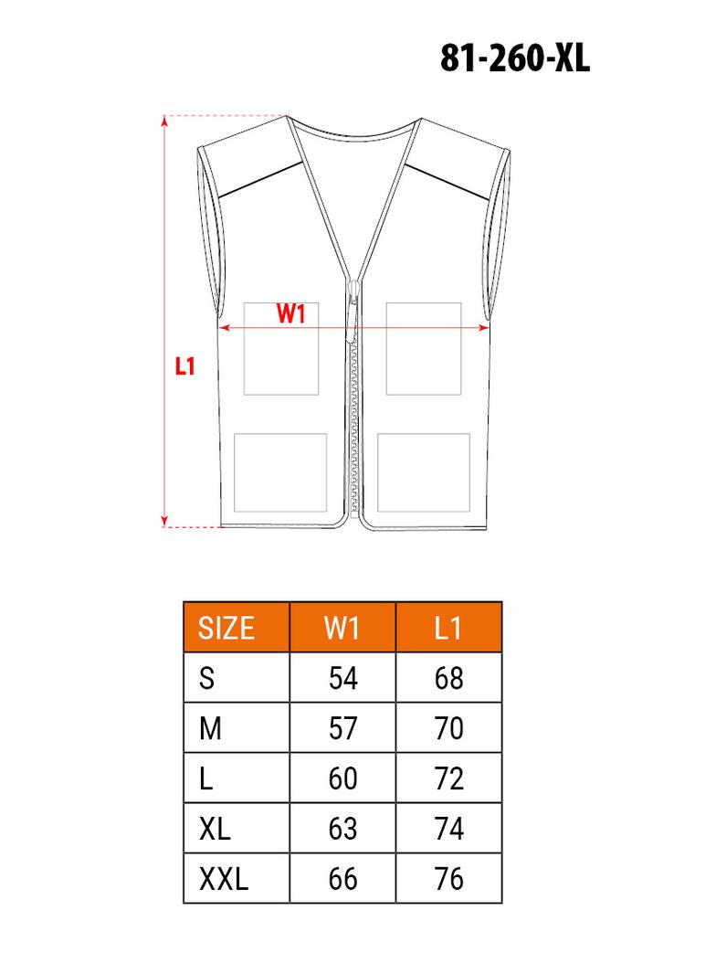 Kamizelka robocza, rozmiar XL/56