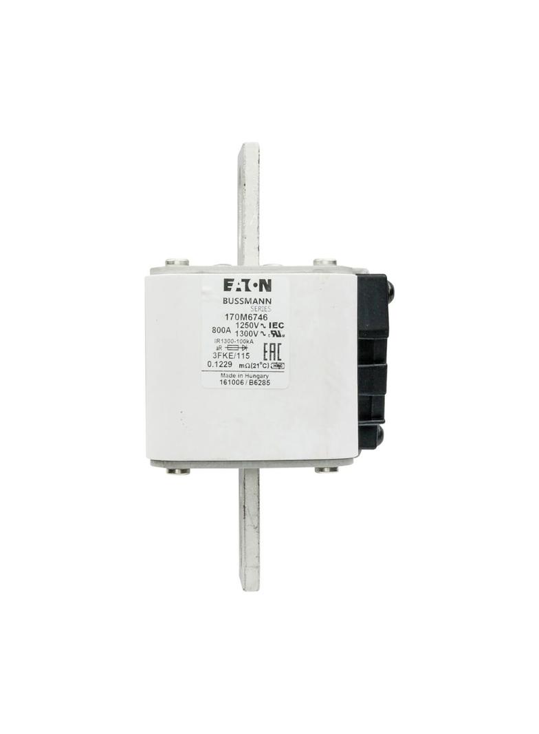 FUSE 800A 1250V 3FKE/115 AR CU Wkładka szybka 800A AC 1250V rozmiar 3 76x92x159 mm aR IEC, 170M6746