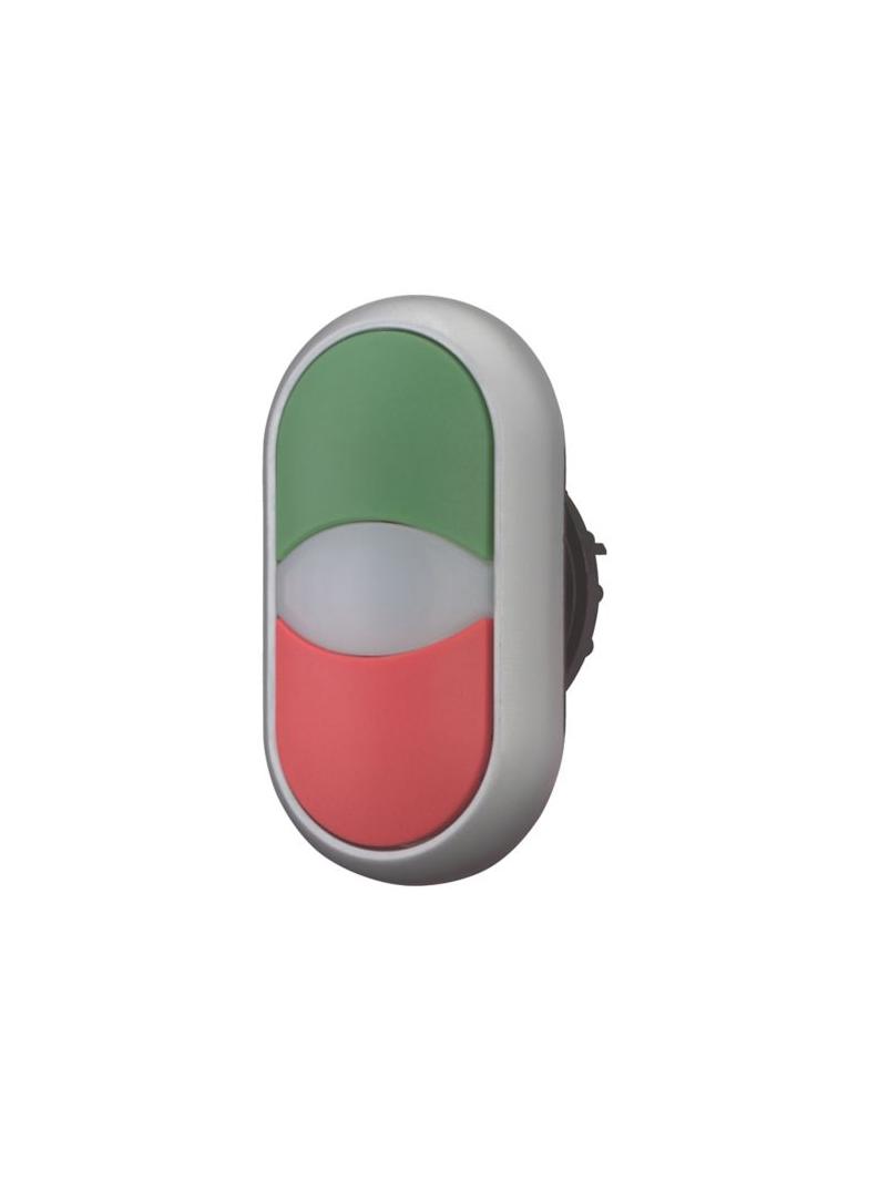 M22-DDL-GR Przycisk podwójny zielony/czerwony z samopowrotem i z możliwością podświetlenia 216698 EA