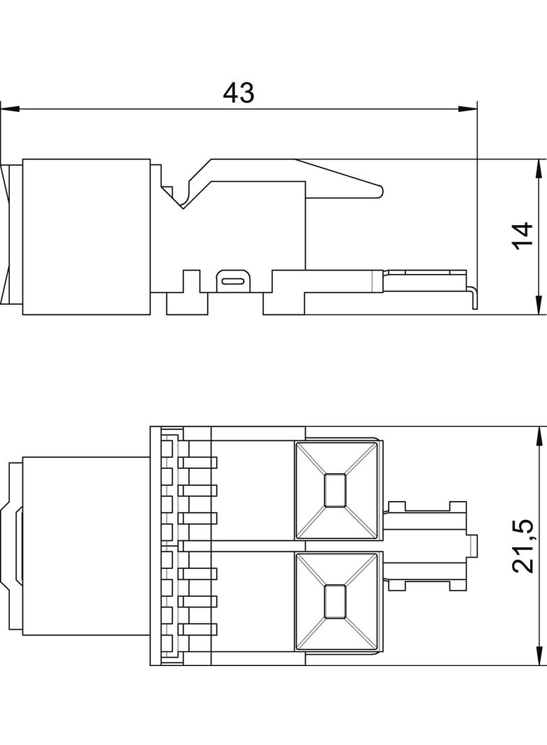 ASM C6, MODUŁ PRZYŁ.KAT.6 NIEEKRANOWANY