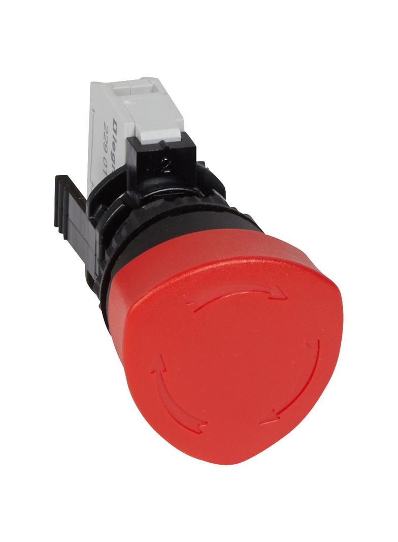 OSMOZ KOMPLET BEZ PODŚWIETLENIA - GŁÓWKA STOP (PRZYCIŚNIJ-PRZEKRĘĆ) CZERWONA O40 + UCHWYT + 1R, Legr