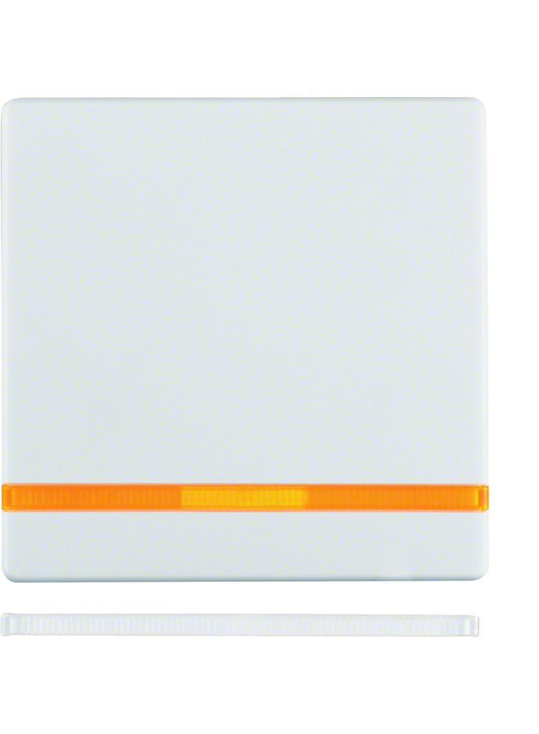 BERKER Q.x Klawisz z 2 dołączonymi soczewkami do łącznika 1-klawiszowego biały aksamit 16216089 HAGE