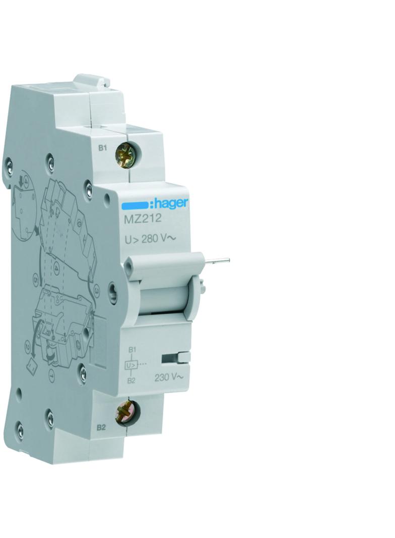 Wyzwalacz nadnapięciowy do MCB RCCB RCBO 230VAC POLO MZ212 HAGER