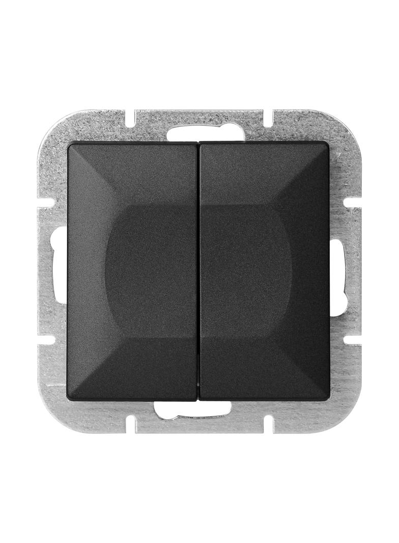 Łącznik podtynkowy świecznikowy Pearl, 10A, 250V, WP-2P, czarny OR-OE-7701/B ORNO
