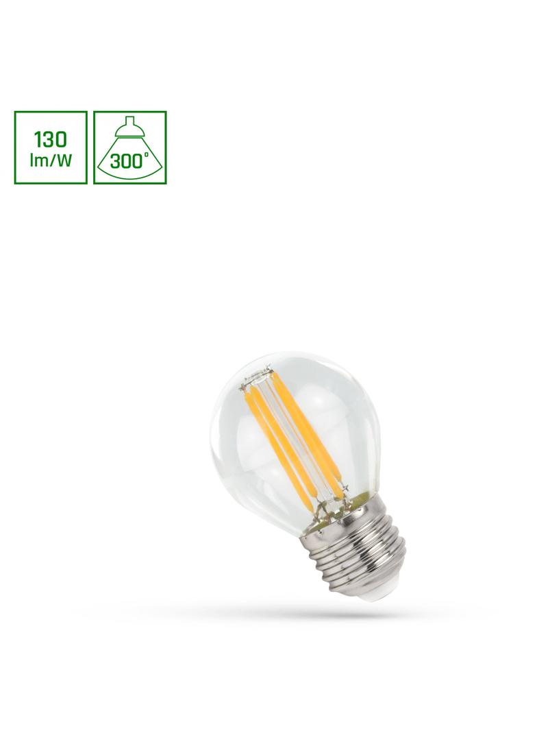 LED KULKA E-27 230V 5.5W COG WW CLEAR DIMMABLE SPECTRUM