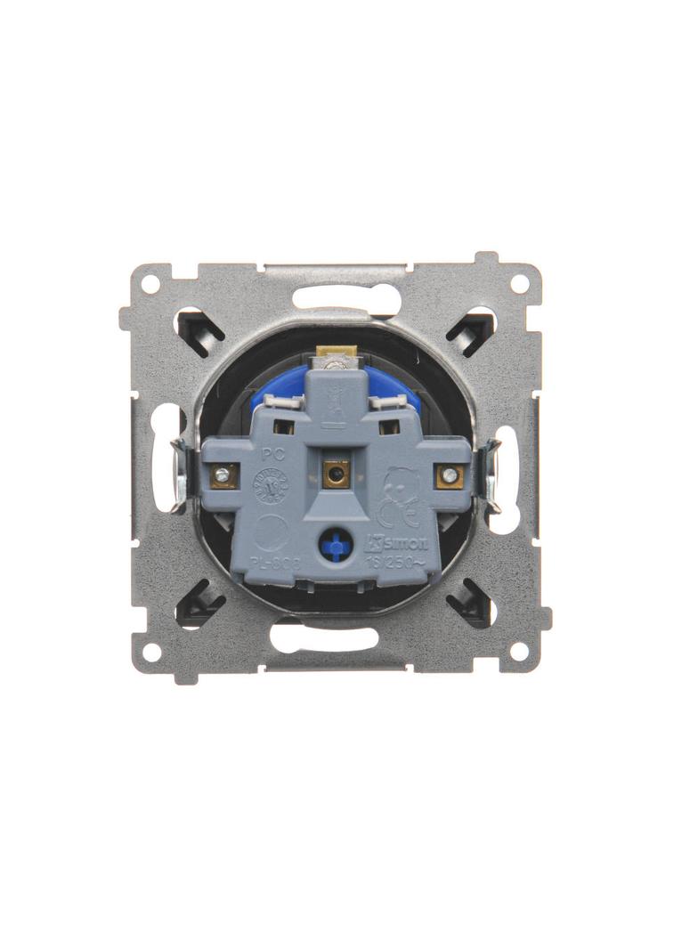 Simon 54 Gniazdo DATA z kluczem uprawniającym 16A z. śrub. brąz mat