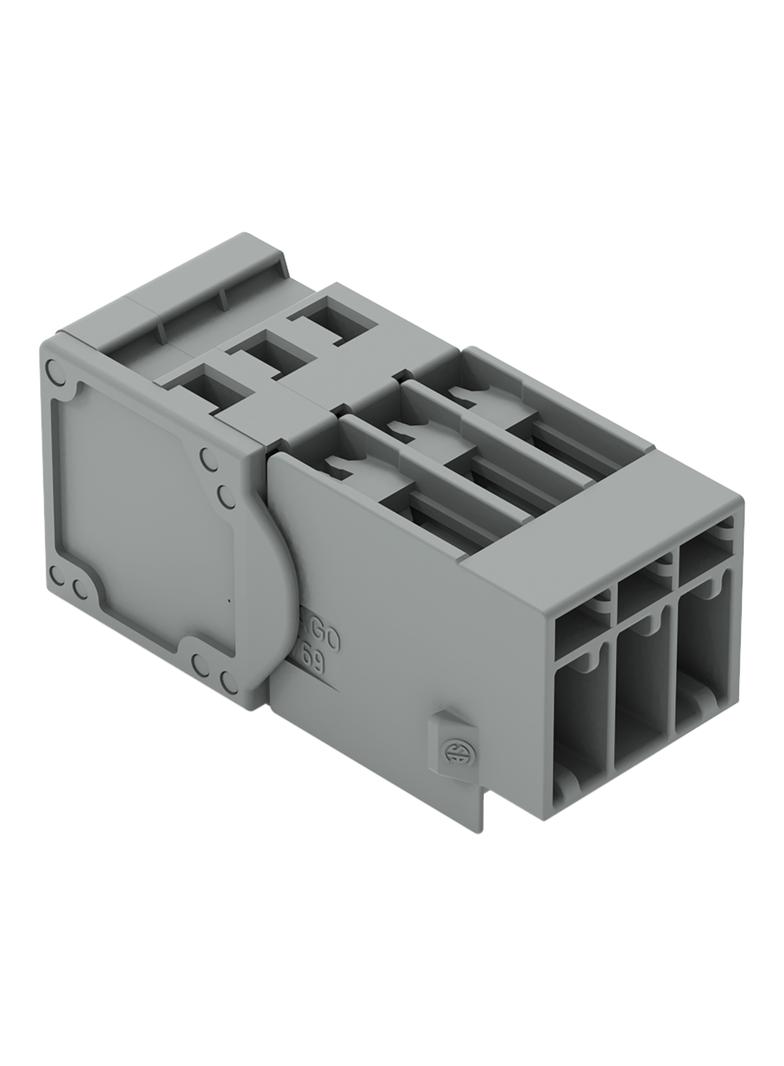 X-COM wtyk 3-biegunowy szary raster 5 mm /100szt./ WAGO