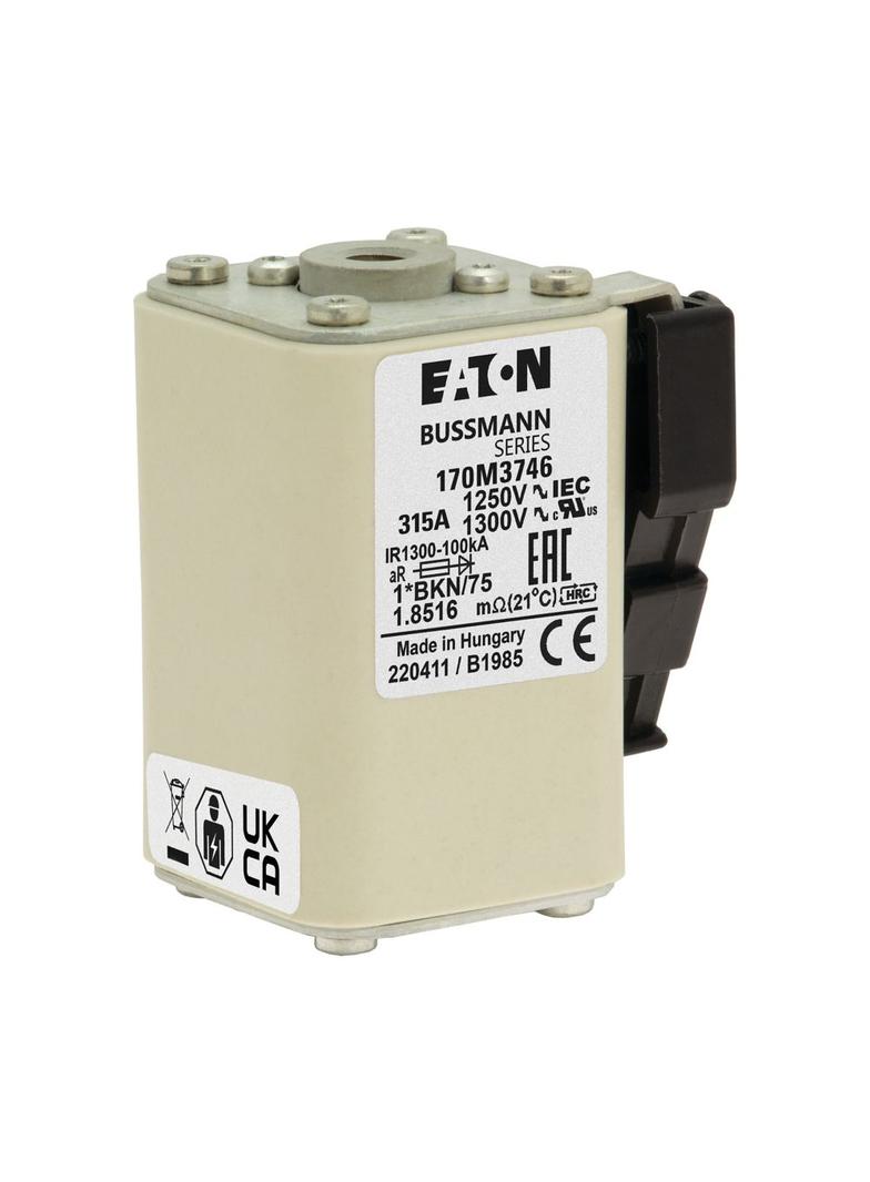 FUSE 315A 1250V 1*FKE/115AR CU Wkładka szybka 315A AC 1250V rozmiar 1 45x59x156 mm a 170M3746 EATON