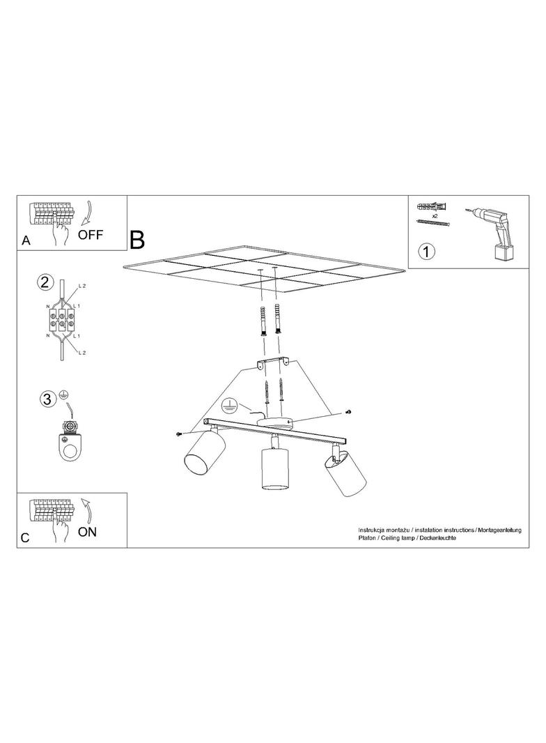 Sollux Plafon LEMMI 3 czarny SL.1128