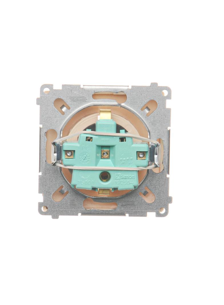 Simon Basic Gniazdo wtyczkowe z uziemieniem Schuko z przesłonami torów prądowych16A 250V zaciski śrubowe beż BMGSZ1Z.01/12 BMGSz1z.01/12 KONTAKT