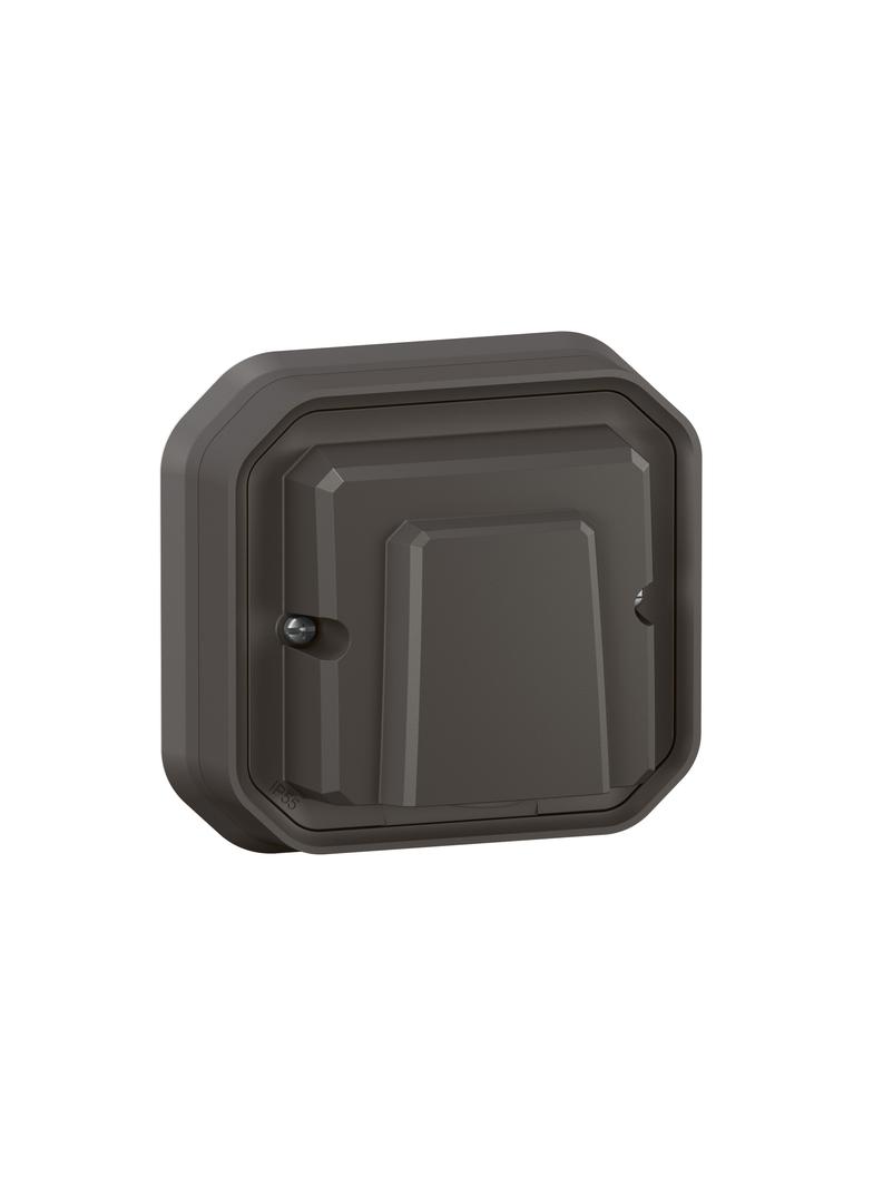 NOWE PLEXO - WYJŚCIE KABLOWE Z ZACISKIEM KOMPLET PODTYNKOWY 20A-230V~ ANTRACYT