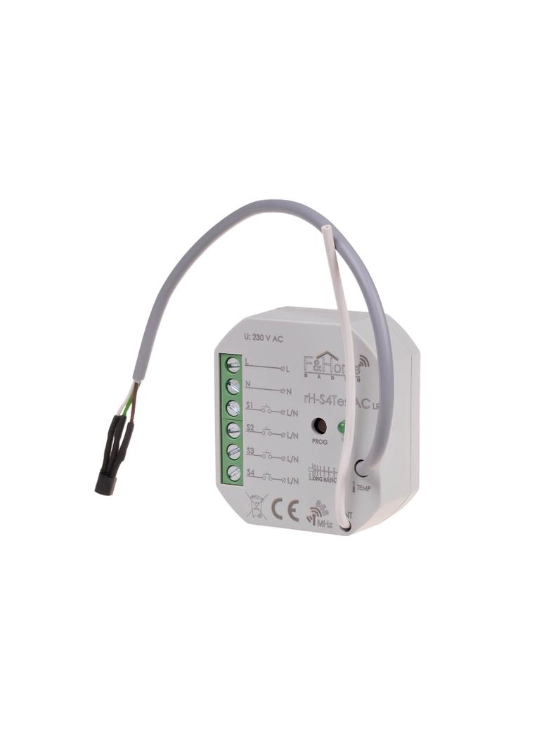 Moduł radiowy 4 wejścia, zewn. pomiar temperatury,  zasilanie AC - Long range