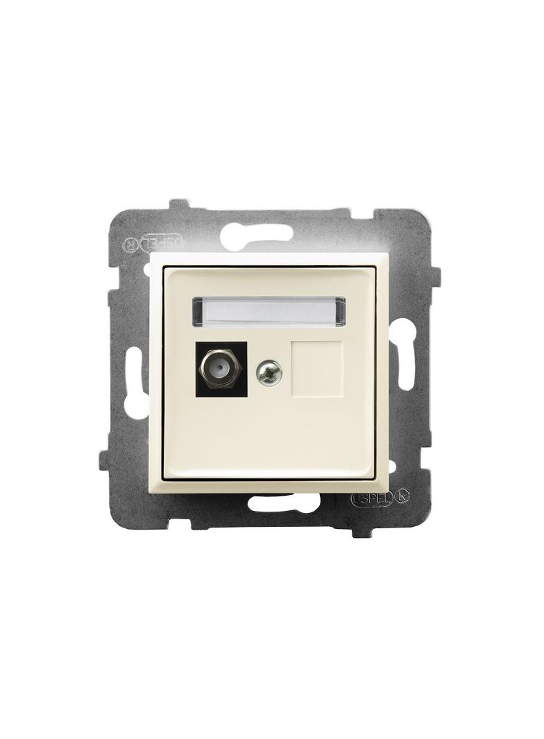 ARIA Gniazdo antenowe typu F pojedyncze - kolor ecru