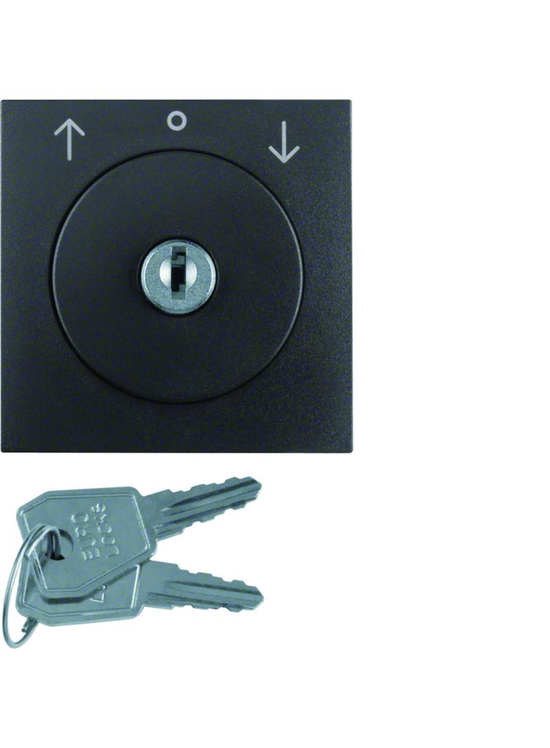 S.1/B.3/B.7 Płytka czołowa z zamkiem do łącznika żaluzjowego na klucz, antracyt