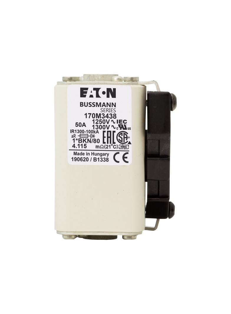 FUSE 50A 1250V 1*BKN/80 AR CU Wkładka szybka 50A AC 1250V rozmiar 1 45x59x81 mm aR, 170M3438 EATON